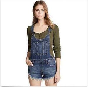 Free People | Summer Babe Hi Low Shortalls Size 29